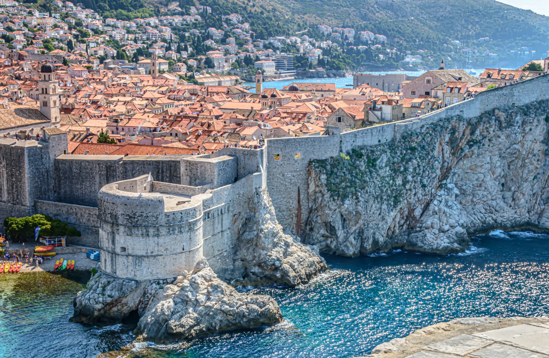 mesmerizing view fort bokar along walls dubrovnik s medieval old city croatia